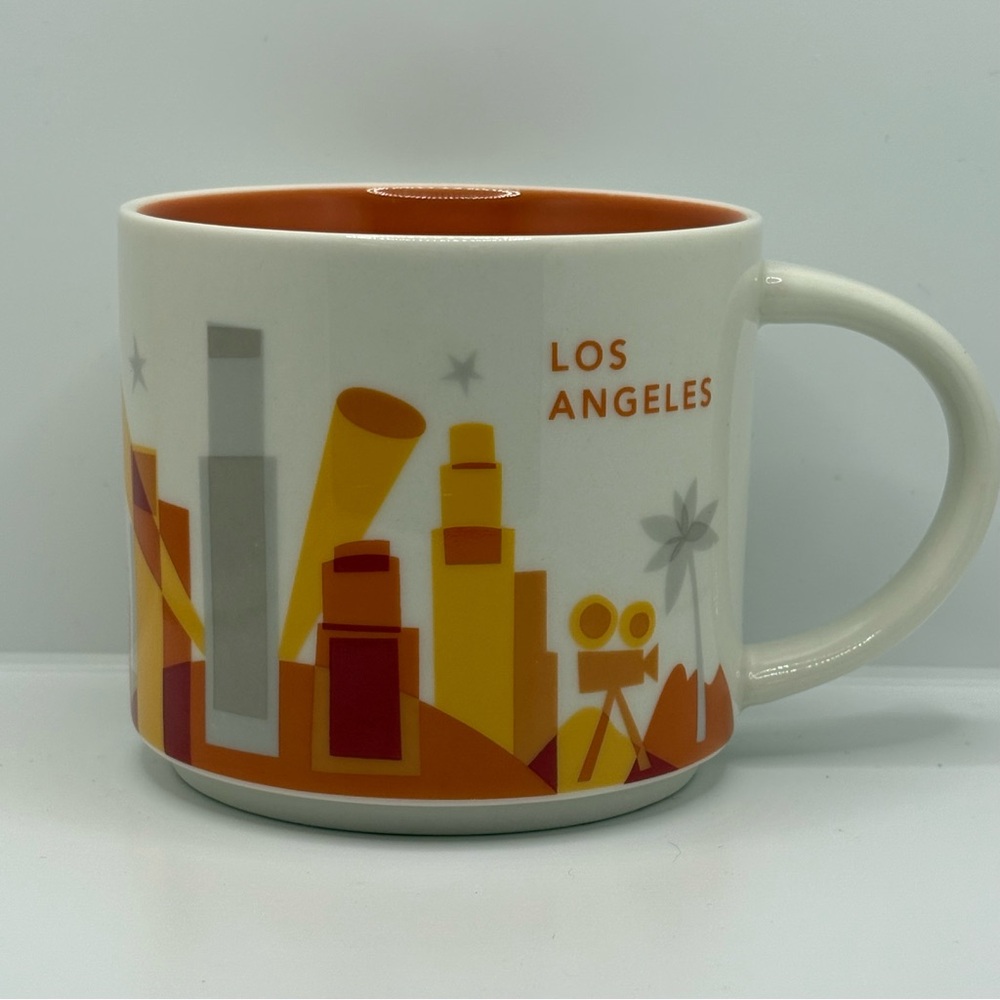 Starbucks YAH You Are Here Los Angeles White Orange Mug 14 Oz. GUC 2017